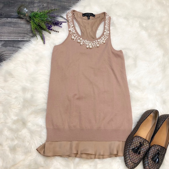 ROBERT Rodriguez Pearl Trim Cashmere Tank - Picture 2 of 7